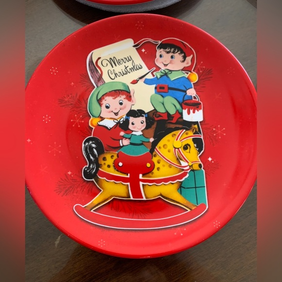 Mr. Christmas Vintage Inspired Plates set of 4 - Picture 3 of 10